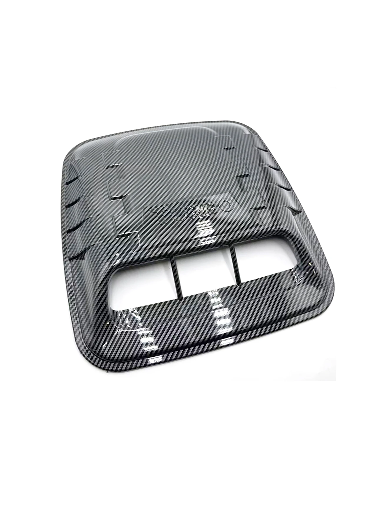 

Tiypeor Gray Carbon-Fiber Car Vent Decor Cover Hood Air Flow Intake Vent Bonnet Chrome-Plated Silver Hood Ornament Accessory