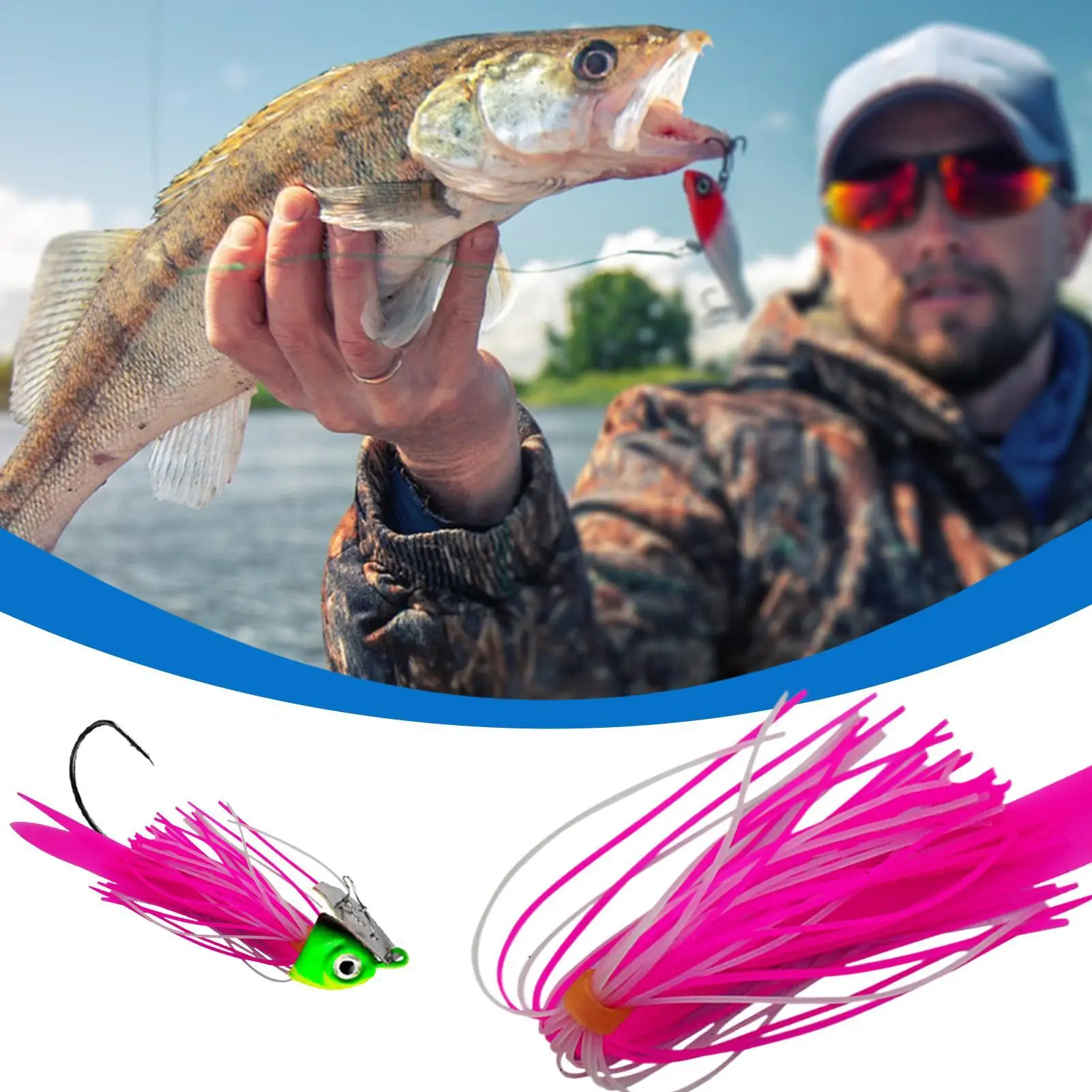 الرقص الصيد السحر 10-حزمة سيليكون سبينر الطعم التنانير الأسماك اكسسوارات لمياه البحر باس أصدقاء الأسرة الصغيرة في الهواء الطلق