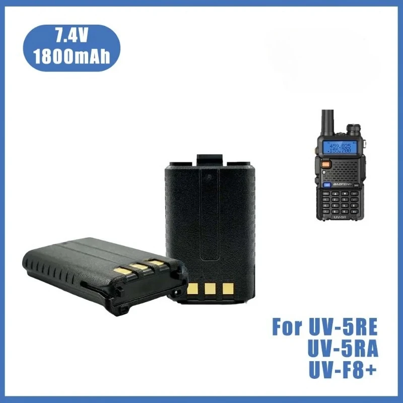 

Аккумулятор BF-UV5R 7.4V 1800mAh для рации Baofeng UV-5RE UV-5RA UV-F8, литий-ионный аккумулятор.