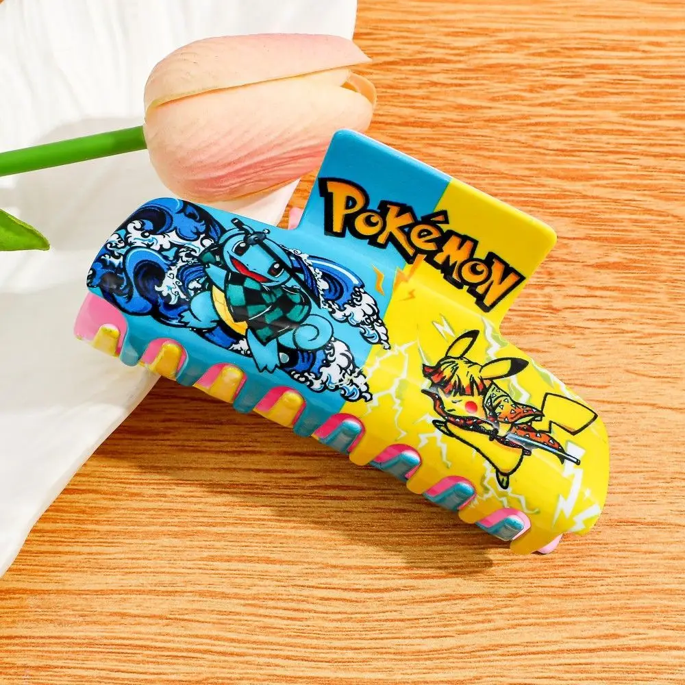 New Pokémon and Demon Slayer inspired Zenitsu and Tanjiro acrylic hair clip, delicate shark clip, beautiful accessory view 2