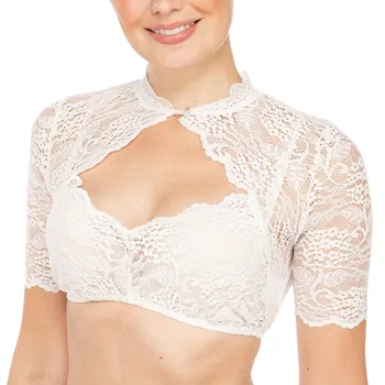 전통 바이에른 맥주 블라우스, 섹시한 할로우 아웃 옥토버 페스트 랩 크롭탑, 우아한 레이스 Dirndl 의상 