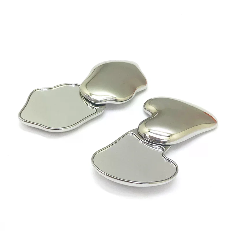 Espejo de maquillaje con forma de corazón para niña, espejo pequeño y bonito, espejo giratorio portátil para estudiantes, herramientas cosméticas de belleza de mano