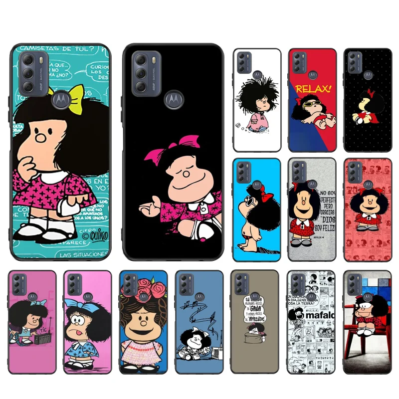 Mafalda Phone Case For Moto Edge 50 40 Pro Edge 40 30 Ultra Neo Fusion G Power G Stylus G Play E32 E20 E40