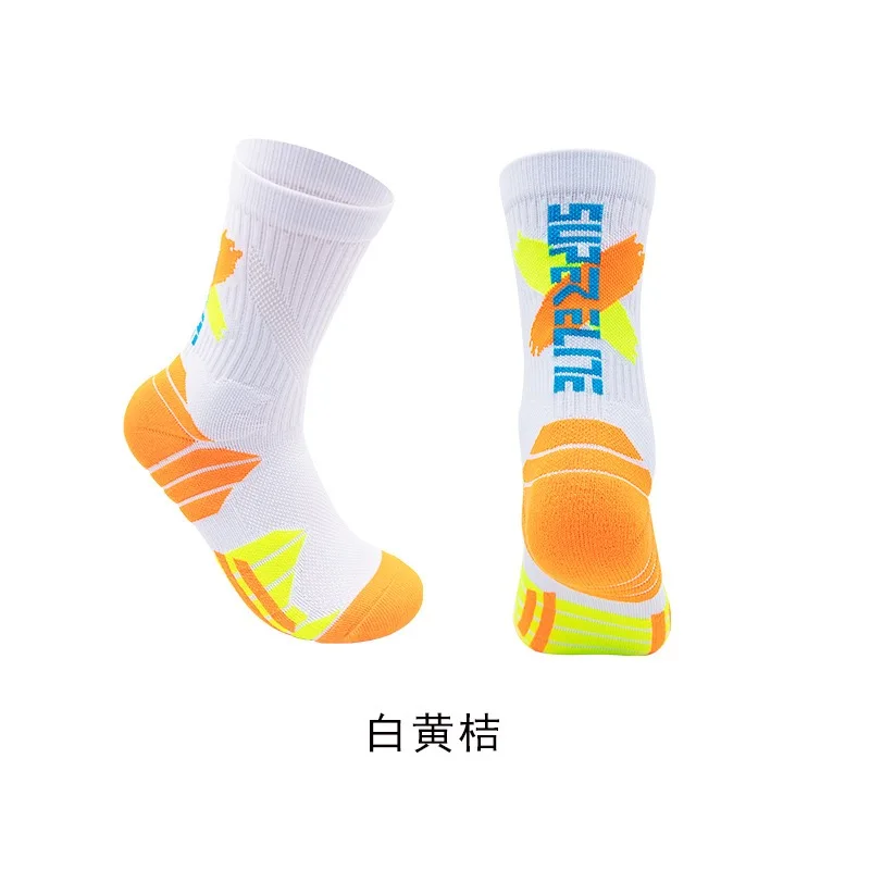 Chaussettes de basket-ball professionnelles pour hommes, fond de serviette épaissi, absorption des chocs, haute marée, sport d'élite, 1 paire