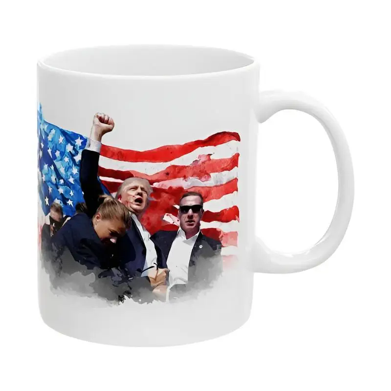 

President Coffee Cup President Won't Be Stopped Mug Creative Coffee Mugs President Fight Ceramic Drinking Cup For Hot Or Cold