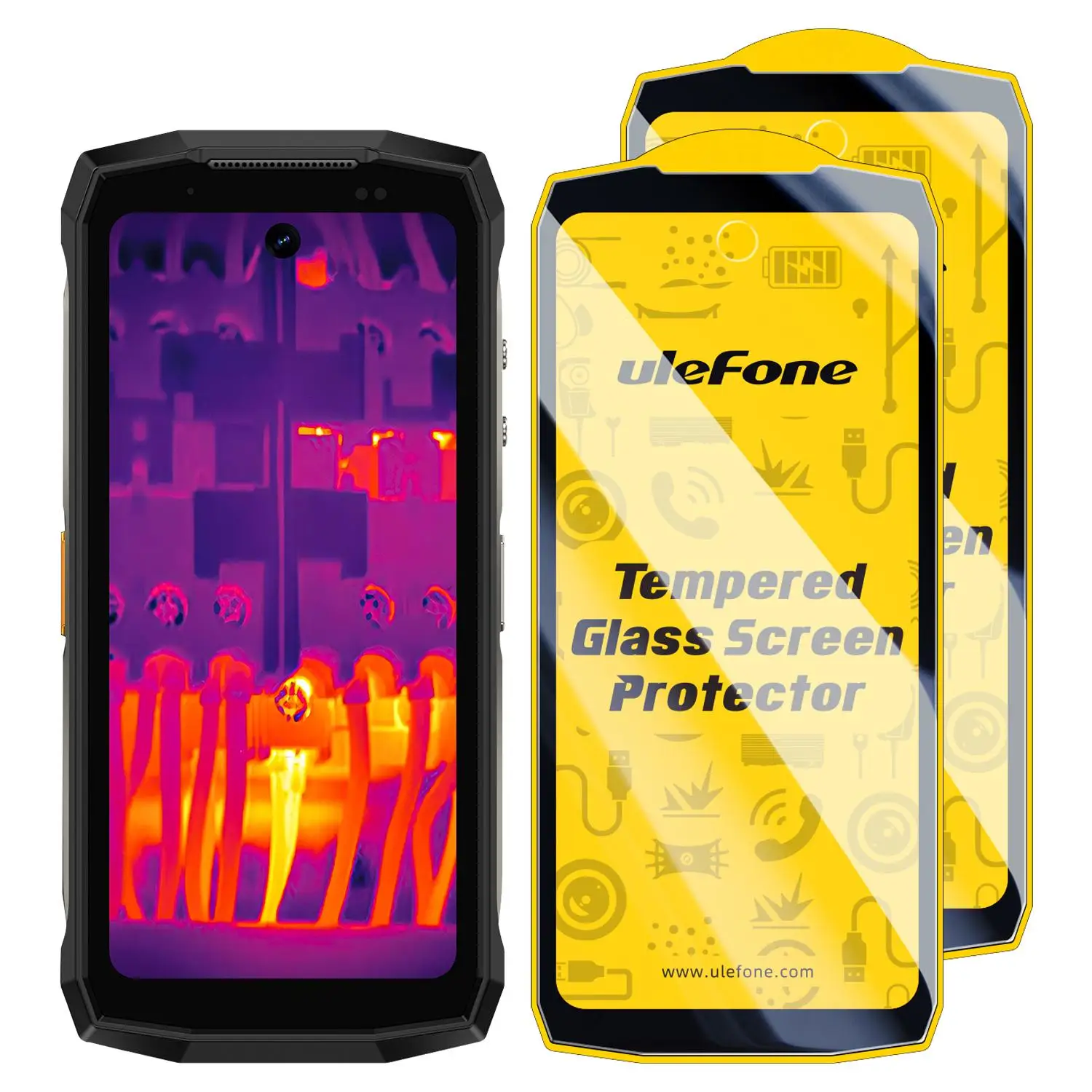 For Ulefone Armor mini 20T Pro 2pcs / Pack Ulefone 9H HD Anti Fingerprint Tempered Glass Film Phone Screen Protector