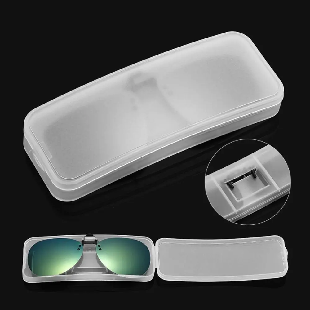 Fashion Portable Eyeglass Clip Case Practical Stylish Sunglasses Lens Case Eyewear Protector Holder Glasses Accessories