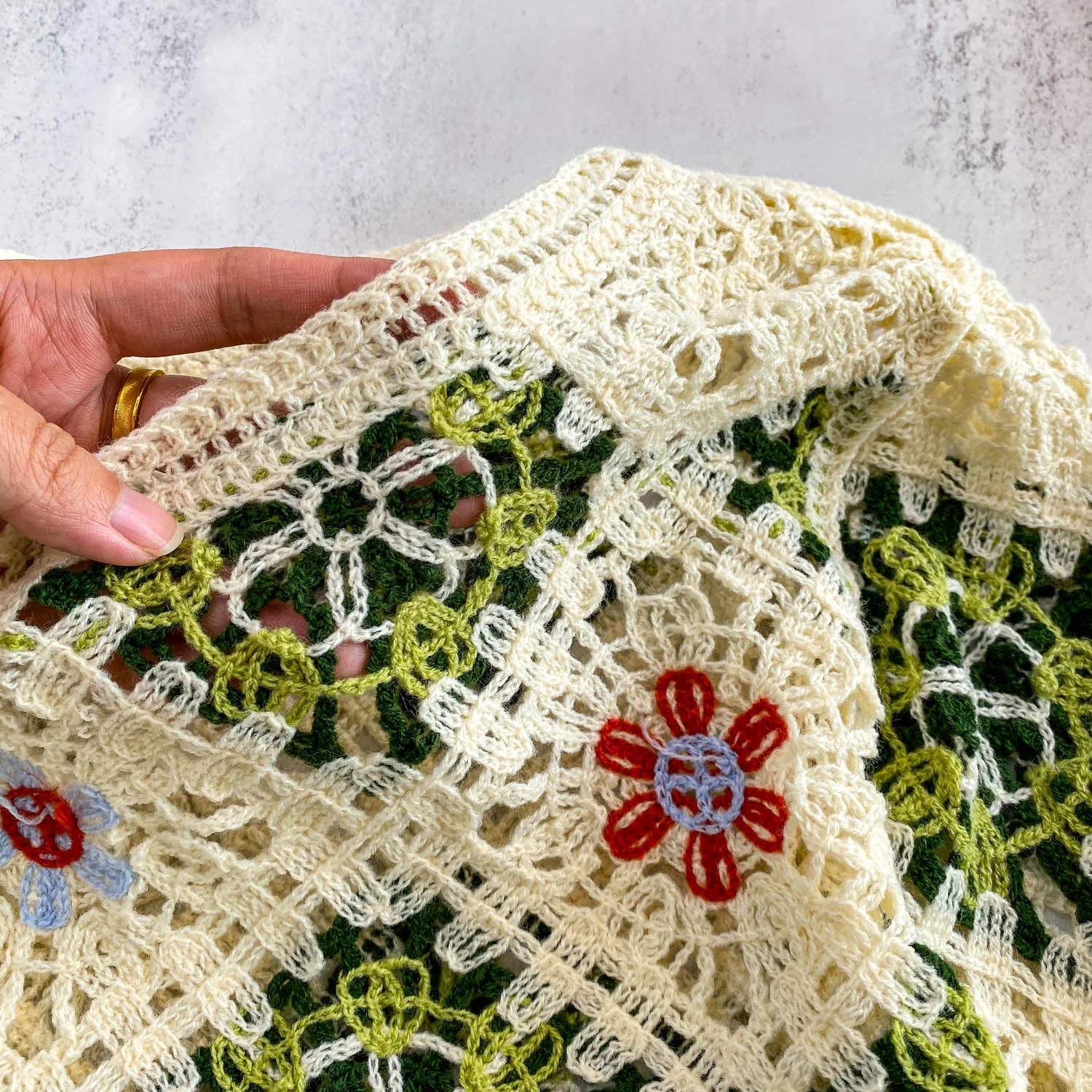 Vintage Elegant O-Neck floral Knit long sleeve Blouse Fashion Shirt  Casual Top Fairy Women Shirt