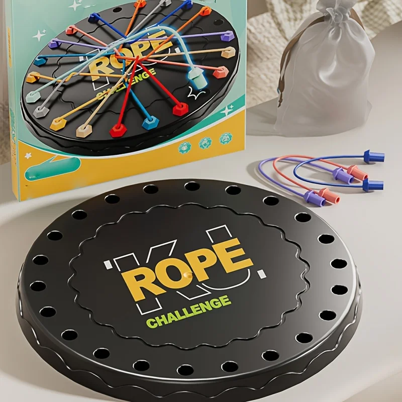 لعبة تحدي الحبل Untangling للأطفال، لعبة تعليمية تعزز التفكير المنطقي والتركيز