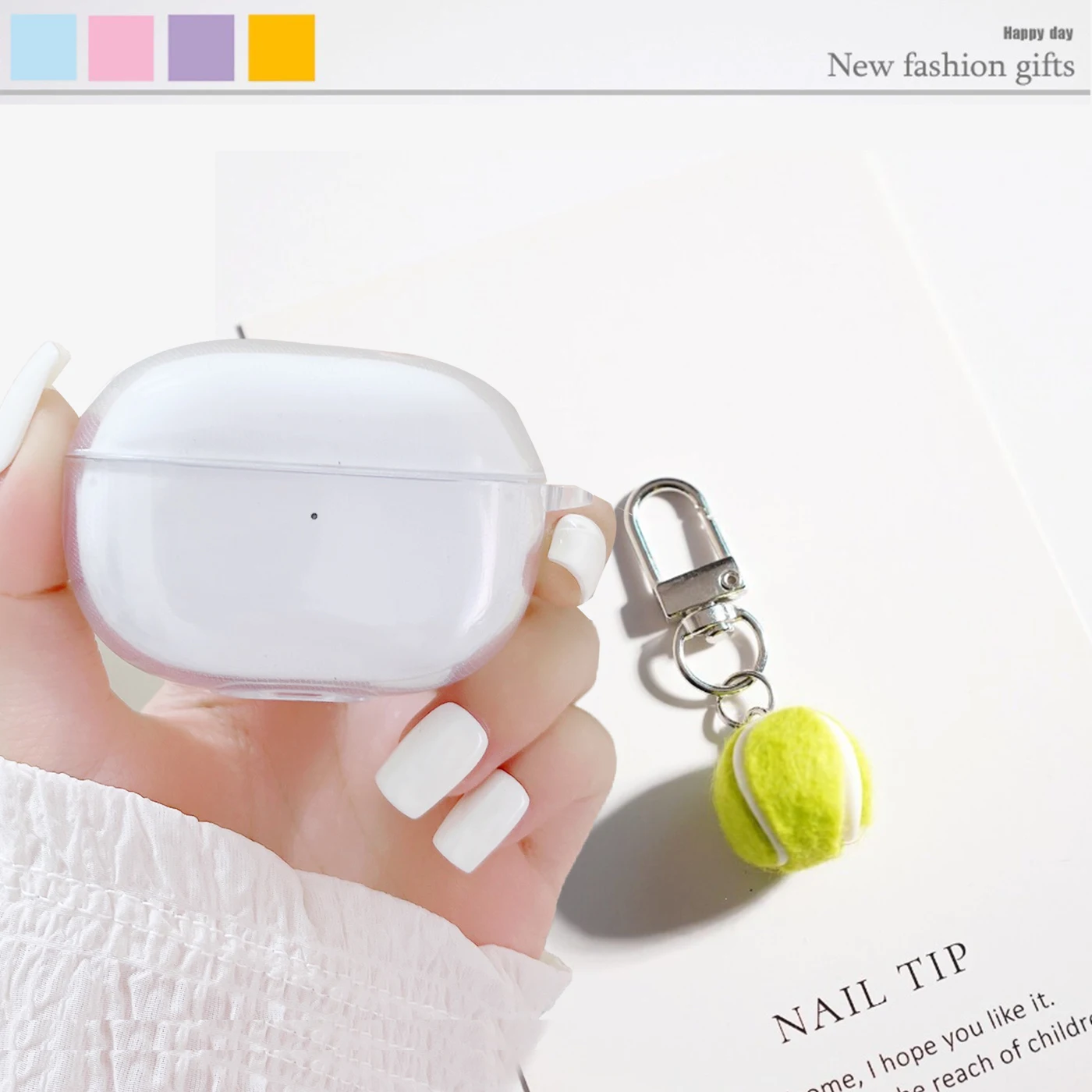 for golf ball Keychain Case For SoundPEATS Air 3 Deluxe HS /air3pro Case Silicone Earphone Cover For SoundPEATS Air3Pro