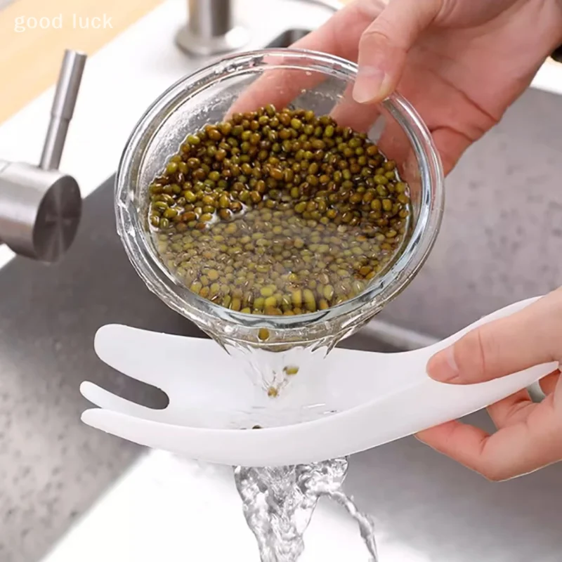 Colher tamiz de arroz, colador de drenaje de cocina con asas, colador de tazón de arroz, herramientas de lavado de arroz blanco, drenaje de fregadero, herramientas para el hogar, 1 Uds.