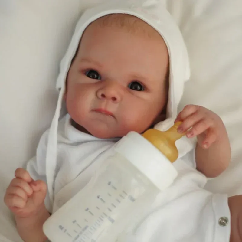 18 inch Bettie stoffen lichaam/volledig vinyllichaam al klaar verf levensechte herboren pop 3D-huid met zichtbare aderen handteken haar