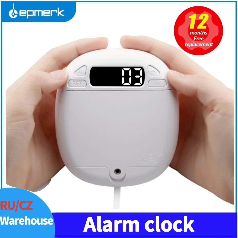 TS-BC670 Portable Clocks Led Display Pet Pattern Wake Up to a Vibrating Alarm Clock Digital 10 Min Snooze Bedroom Bedside Clock