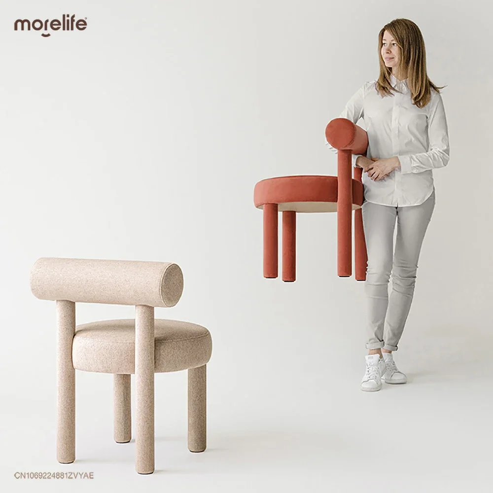 Silla de comedor creativa de diseño nórdico, sillas de maquillaje modernas de lujo, taburete de café, taburetes de tocador, muebles de ocio para