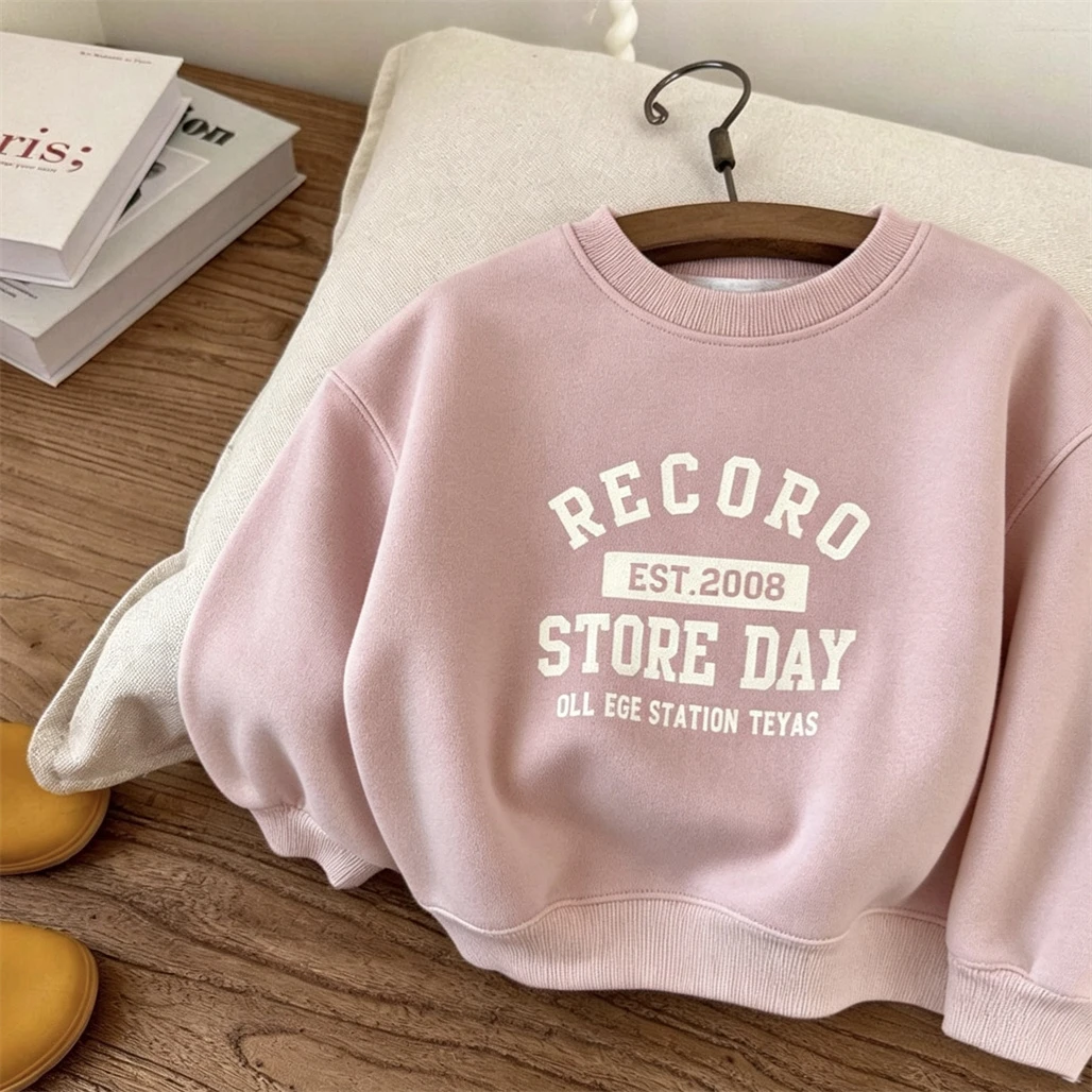 Letter Printed Hoodie For Boys And Girls New Design Clothing Cartoon Trendy Sweatshirt Spring Toddler Loose Versatile Pullovers