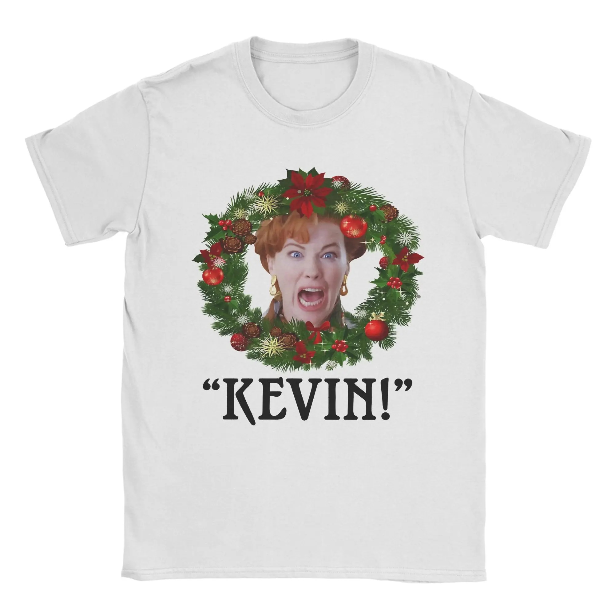 THE ORIGINAL Kevin Home Alone T-Shirts for Men  Humorous 100% Cotton Tees Crewneck Short Sleeve T Shirts Gift Tops