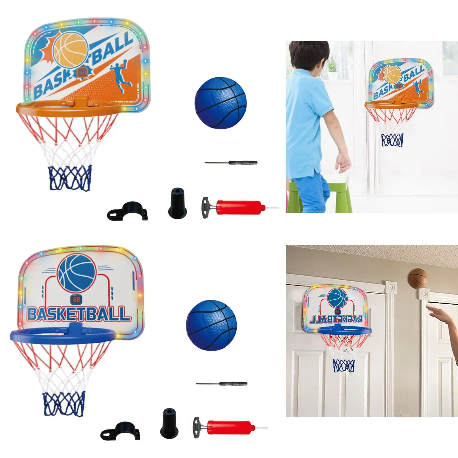 

Набор баскетбольных колец, мини-баскетбольное кольцо, легкие игрушки для мальчиков, портативные