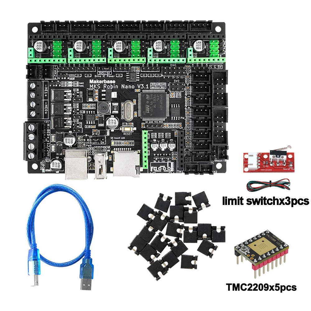 Makerbase MKS Robin Nano V3.1 Control Board 3D Printer Motherboard TS35 TFT Touch Screen/WIFI Module Suitable for A4988 TMC2209 image 3