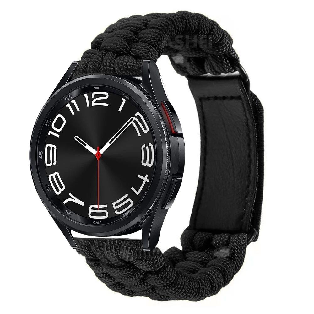 For samsung galaxy watch 6 classic 47mm 43mm band Survival Nylon strap galaxy watch 6 5 4 40mm 44mm 4classic 46mm 42mm bracelet