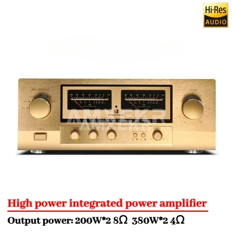 Reference Golden Throat E405 HiFi High Power Amplifier Gold-sealed Tube with Remote Control Fully Balanced Integrated Amplifier