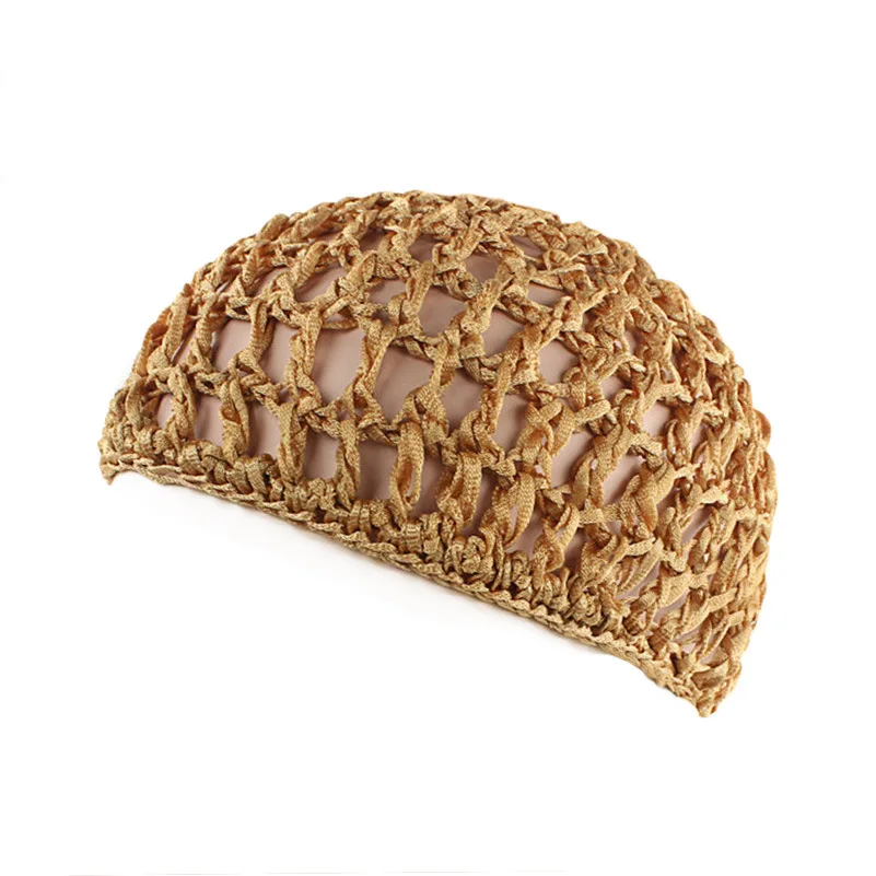Neues Damen-Mesh-Haarnetz, schwarze Perückenkappen, handgefertigte Häkelkappe, verstellbarer Riemen, Haarnetz zum Schlafen, Turban, Hut, Chemo-Hüte – Detail 13