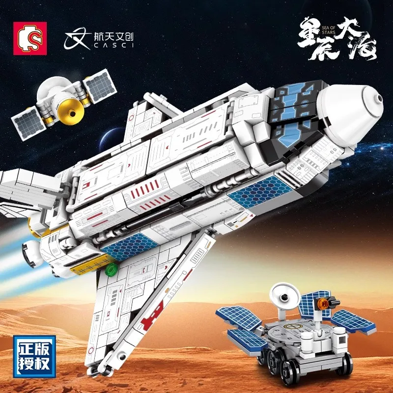 

SEMBO BLOCKE Space Shuttle 8 в 1, модель строительных блоков для мальчиков, игрушка STEM, лицензированная