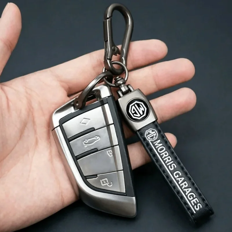 Key Fob Clip Car Keychain Key Chain Holder Leather Strap For MG ZS MG4 EV MG HS MG3 MG5 EV Marvel R MG ONE MG6 MG ZS EV