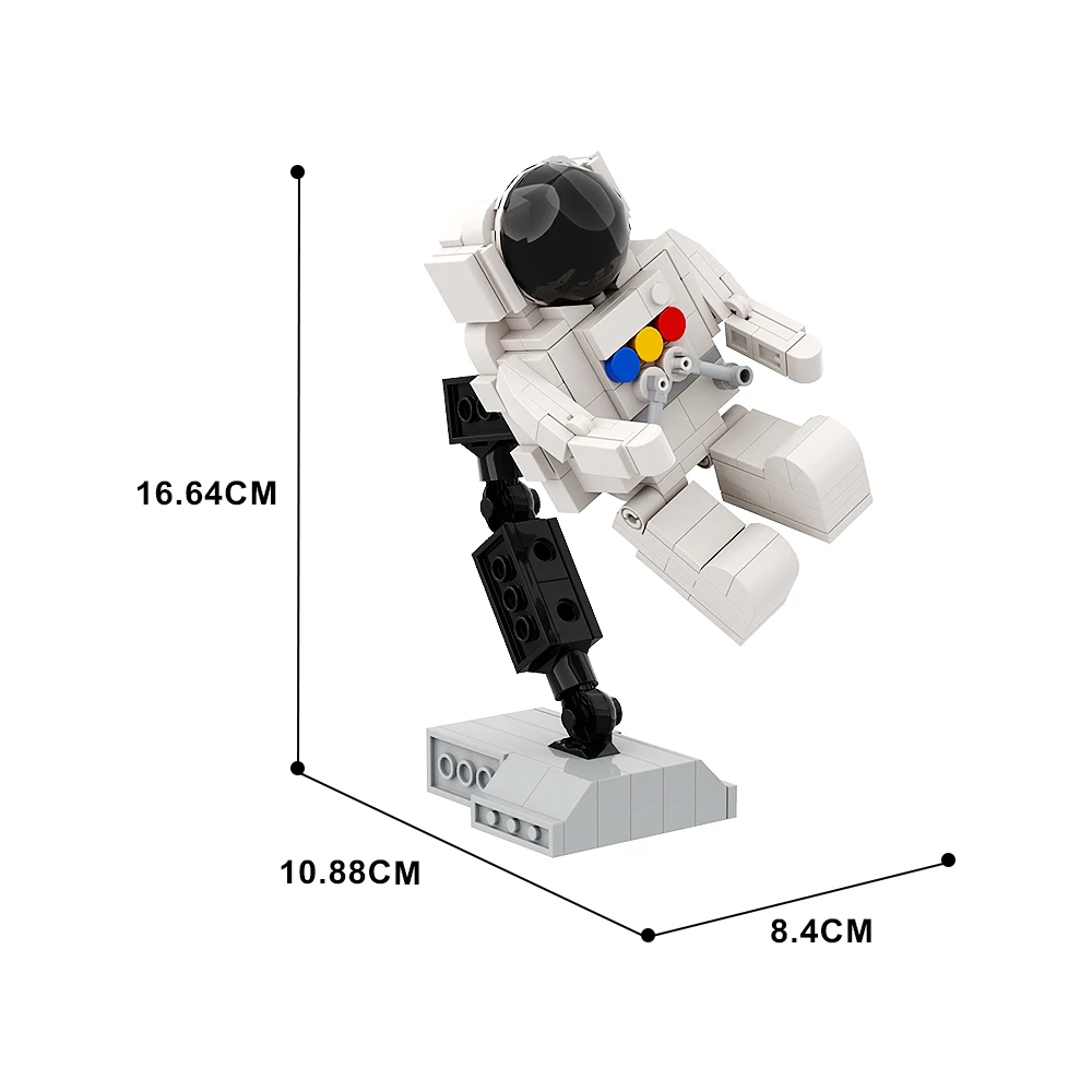 Gobricks Moc Ruimte Verkenning Mini Astronaut Piloot Bouwstenen Maanvliegende Karakter Model Bakstenen Speelgoed Voor Kinderen Cadeau