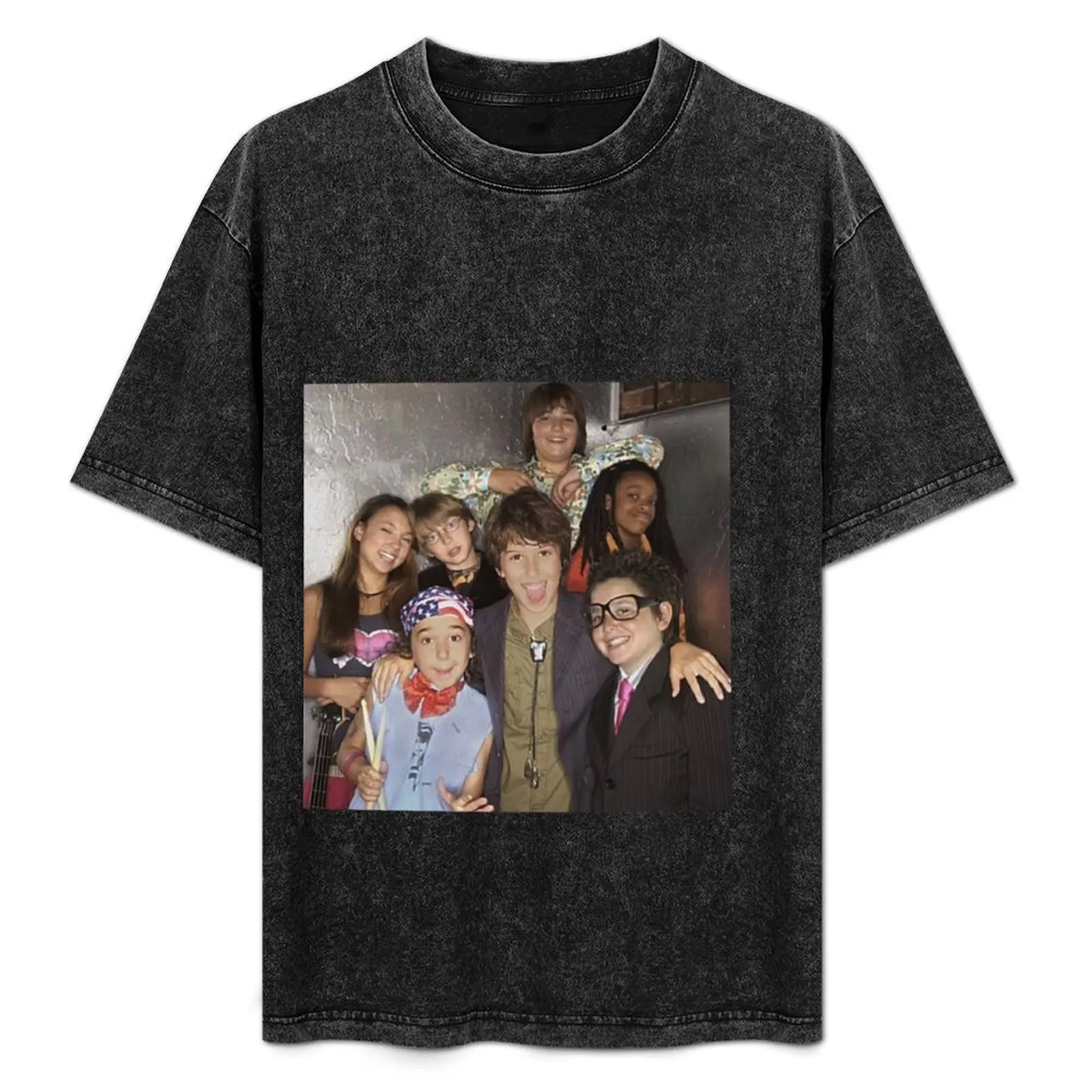 

Naked Brothers Band Sticker T-Shirt Basic Crew Neck Short Sleeve Top
