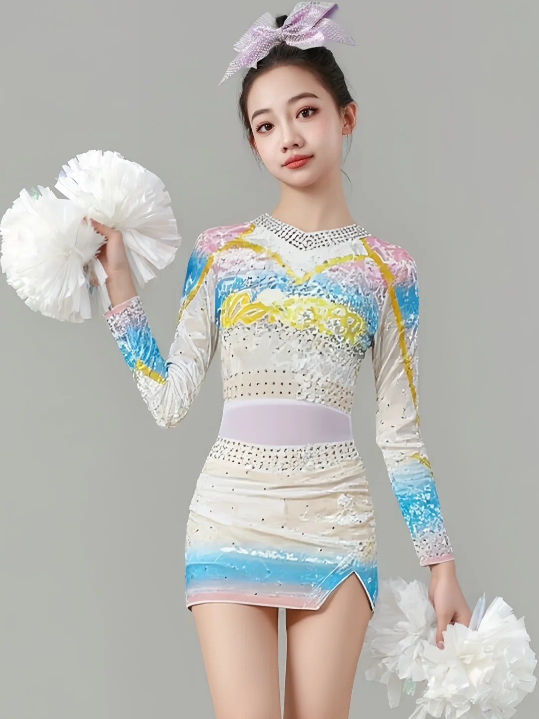 school-and-gymnastics-competition-outfit-children's-performance-uniform-adult-cheerleading-set-rabbit-grasshopper-brand-unisex