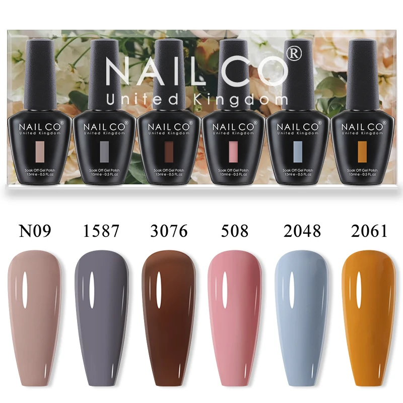 NAILCO Gel Nail Polish Spring 140Colors For Fall Decoration Semi Permanent Matt Top Base Coat Nail Gel Varnish Nail Art Manicure