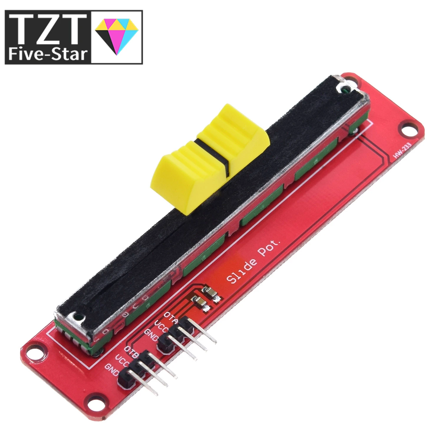 TZT 1/3 قطعة مقياس جهد الشريحة 10K وحدة خطية مخرج مزدوج لكتلة إلكترونية Arduino AVR