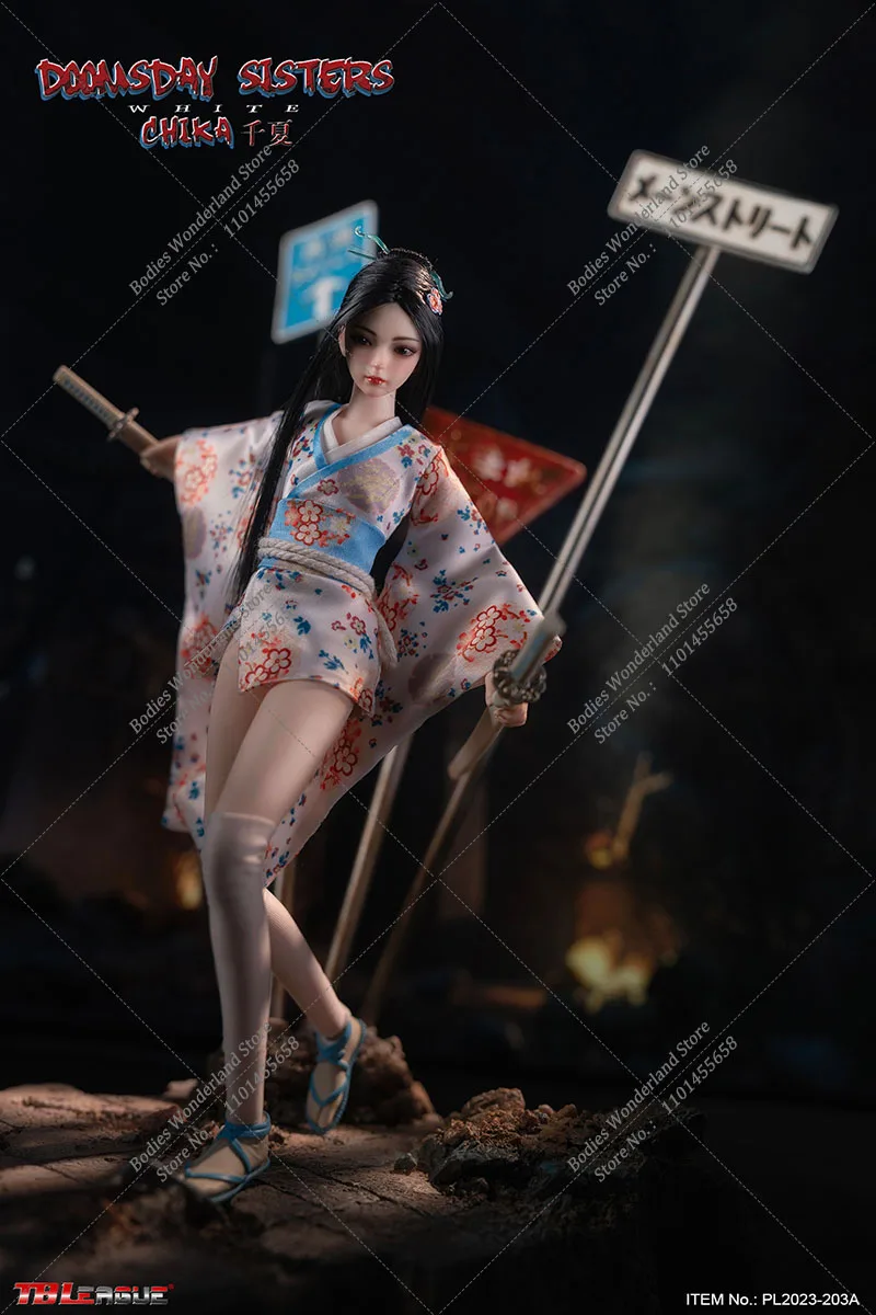 In Stock TBLeague PL2023-203 1/6 Collectible Doomsday Sisters Japanese Kimono Girl Chika Mio 12In Full Set Female Action Figure