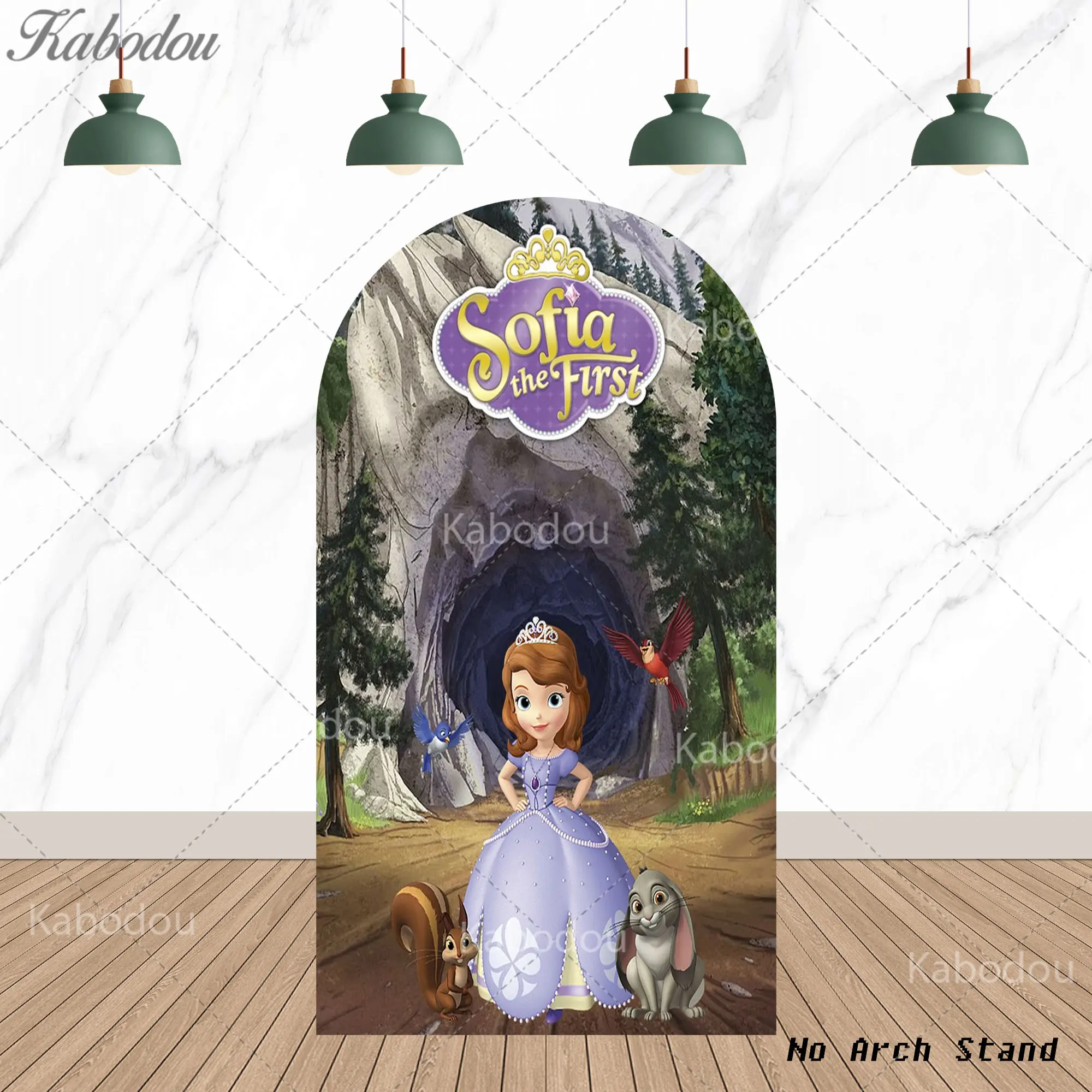 

The Sofia First Arch Backdrop for Girls First Birthday Kids Outdoor Party Decorations Baby Shower Photography Background Props