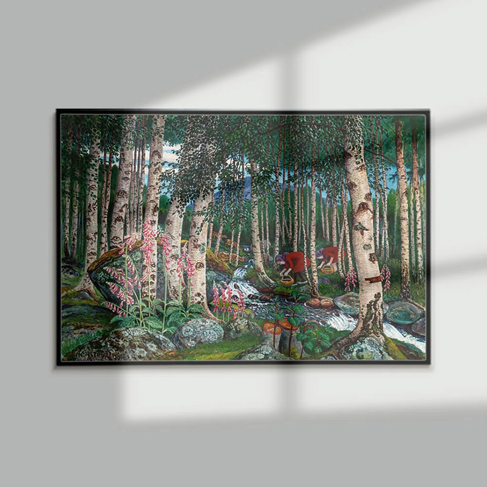 

Nikolai Alstrup Modernism Vintage Poster Foxgloves Canvas Painting Forest Print Scandinavian Wall Art Stickers Nordic Home Decor