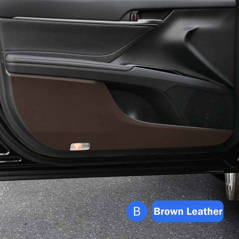 

4pcs/set For Toyota 8th Camry 2019 2020 2021 2022 Door anti-kick sticker anti-kick pad Film interior Carbon Fiber stickers