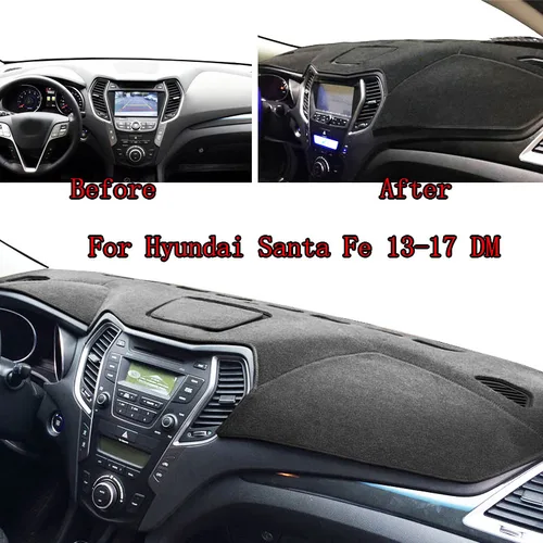 Imagen 2 del producto Cubierta para salpicadero de coche, alfombrilla para salpicadero, parasol, alfombra, accesorios para Hyundai IX45 Santa Fe Sport 2013-2018