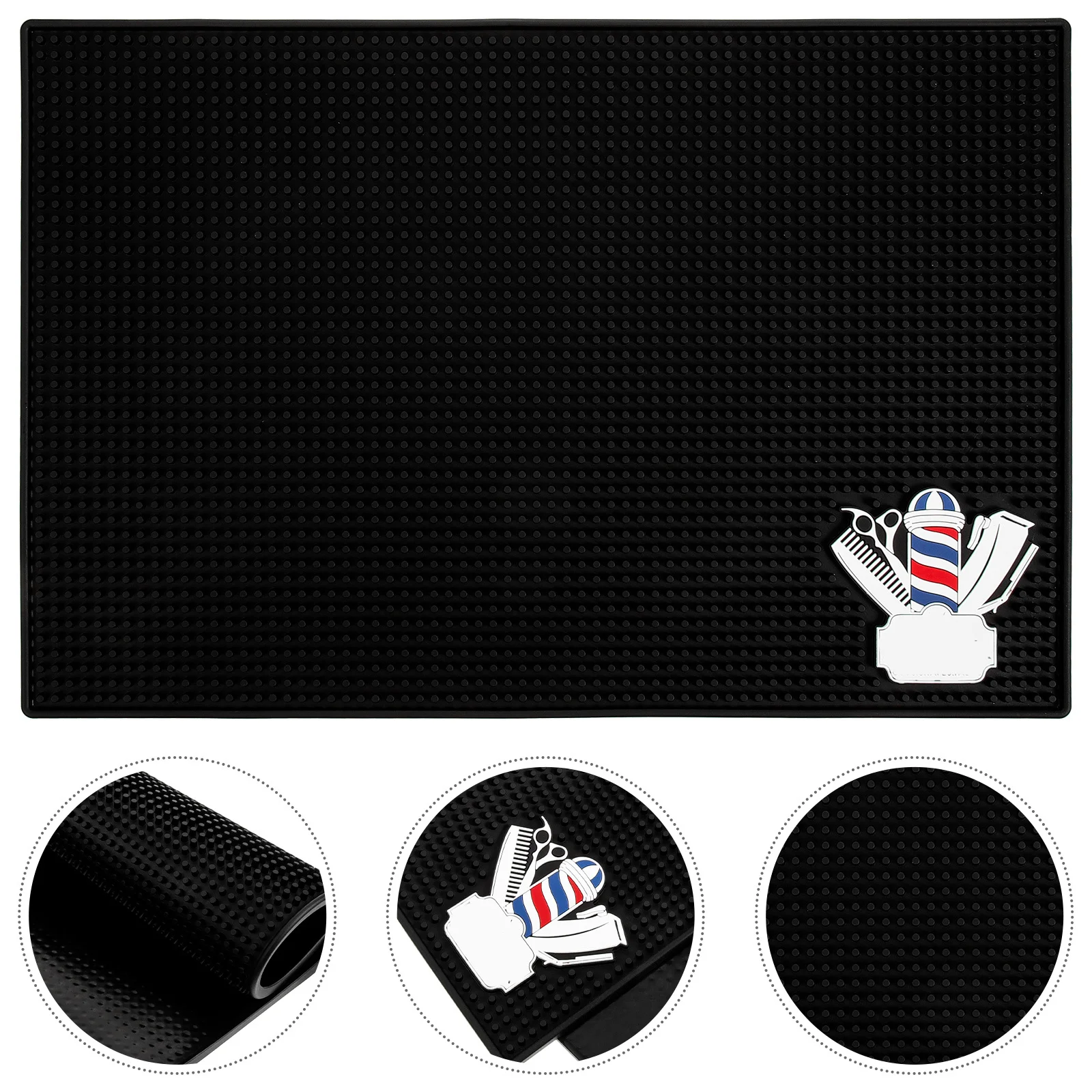 

Коврик для парикмахера на силиконовой основе, нескользящая поверхность, для хранения различных инструментов, портативный, компактный, органайзер для салона, для ежедневного использования