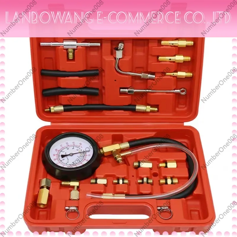 TU-114 Fuel Injection Pressure Tester, 0-140 PSI Gauge Kit for Engine Fuel System Diagnostics