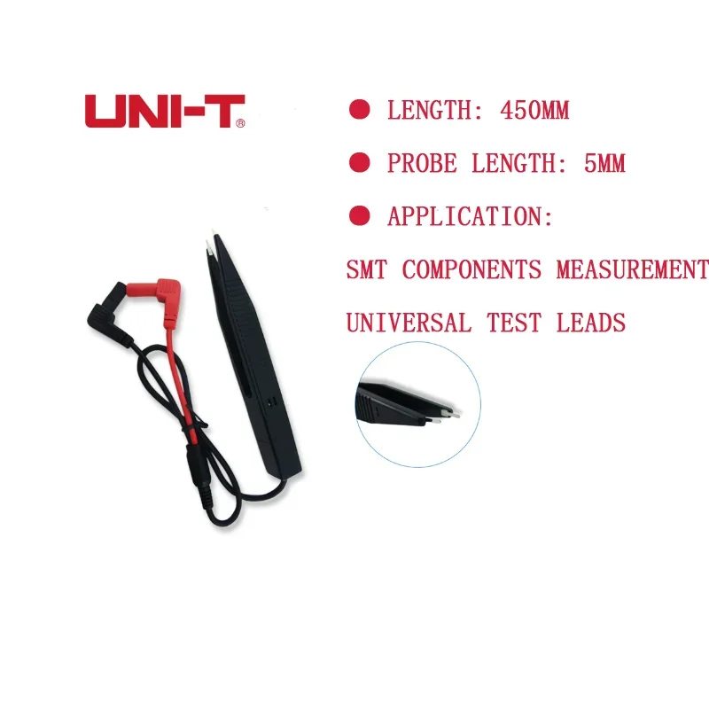 UNI-T Test Leads 450mm General Purpose Test Clips UT-L01 Measurement For SMD Components Multimeter Accessories