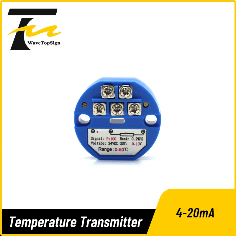 

Модуль передатчика температуры PT100, встроенный датчик RTD, выход 4-20 мА, водонепроницаемый преобразователь сигнала термопары для промышленного применения