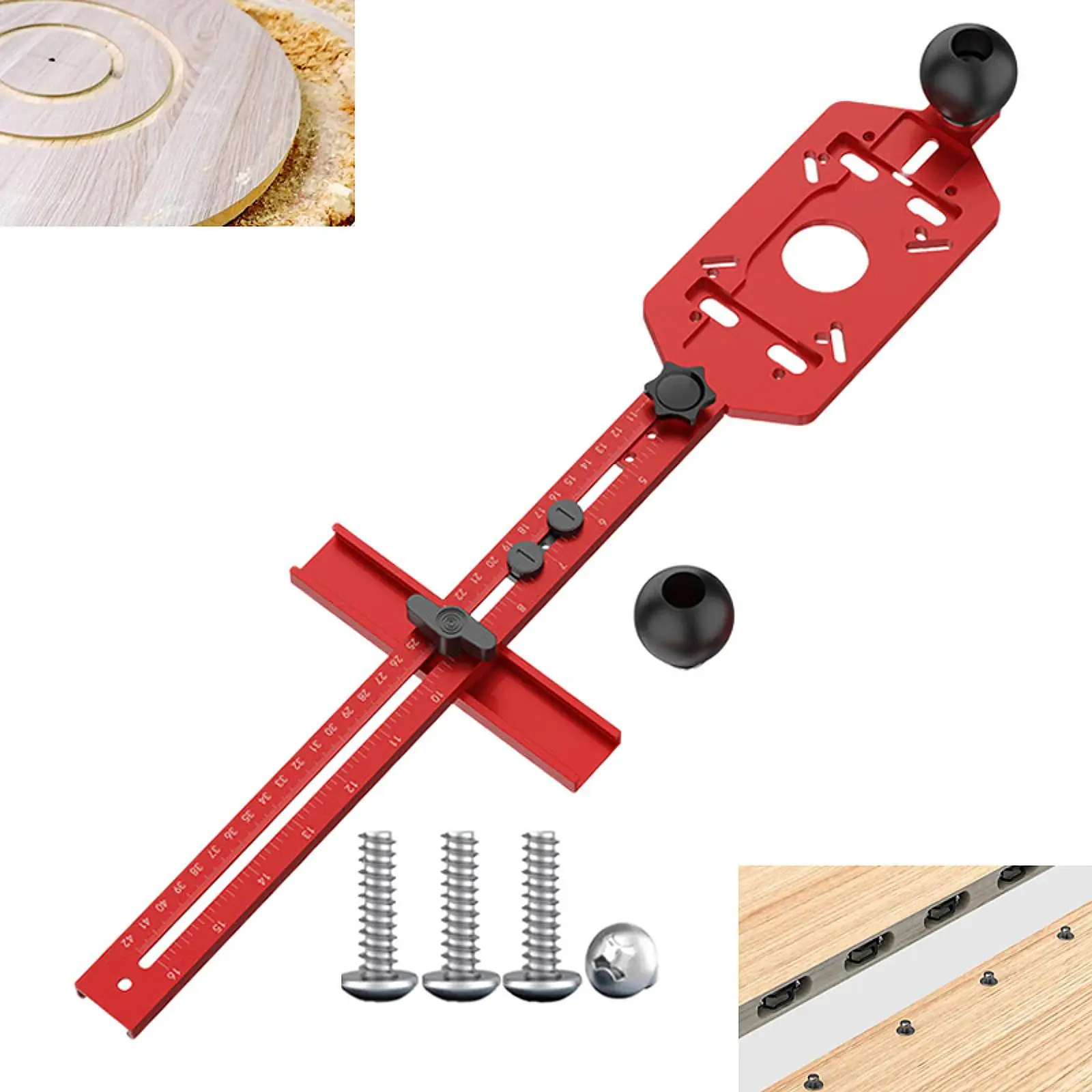 

Router Base Trimming Machine Slot Bottom Plate Convenient DIY Tool Practical Milled Circular Scale Multifunctional for Carpentry