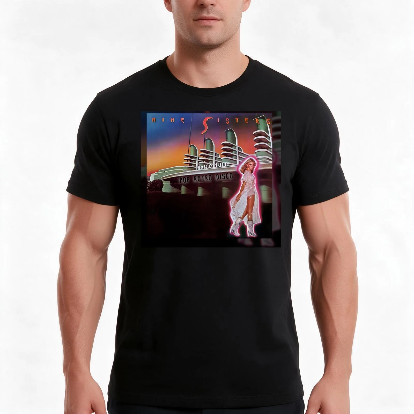 Xanadu The Nine Sisters - Olivia Newton-John - Designed by PopRetroDisco T-Shirt Summer Casual Cotton Tee Unisex Men Women