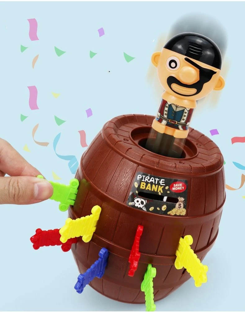 1 pièces seau de Pirate insérer épée astuce jouet Pirate oncle insérer épées seau couteau tirelire créativité soulagement du Stress jouets