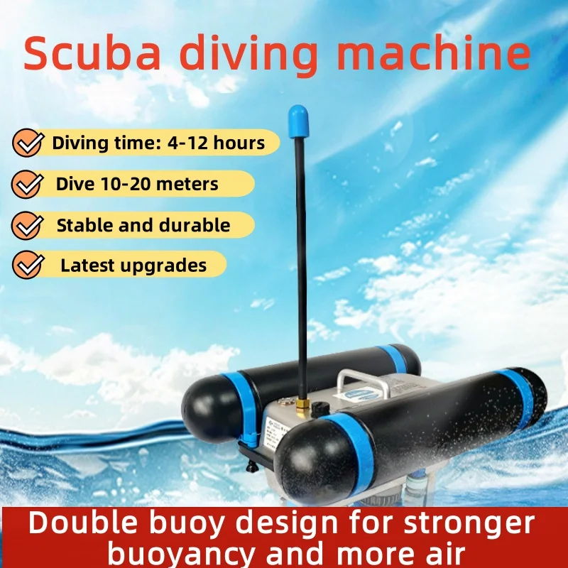 A diving respirator is a deep-sea diving equipment gas tank that supplies oxygen for breathing underwater
