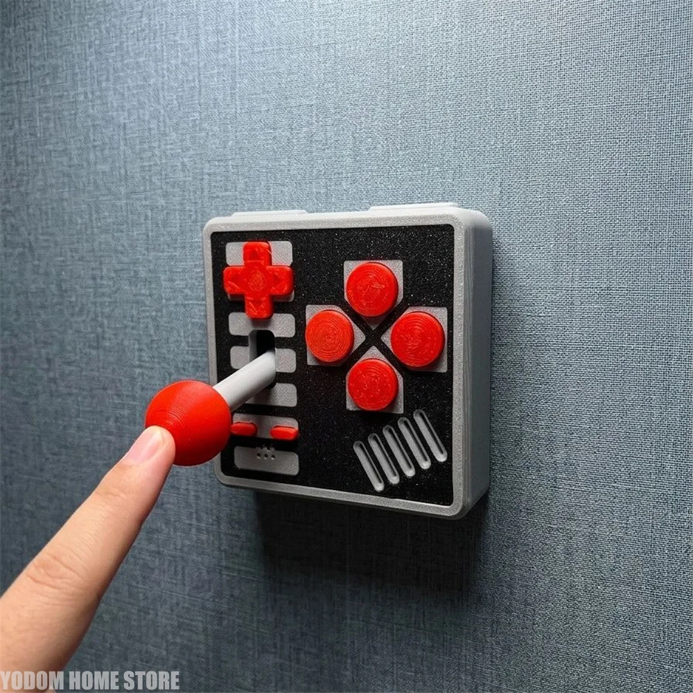 Retro Arcade Joystick Style 3D Printed Light Switch Cover 86 Type Wall Plate Game Room Decor Gamer Single Control Panel