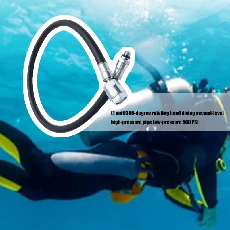 

75cm/29.53inch Scubas Diving Hose Replacement Quick Release Connector Flexible Hose 500PSI Low Pressure Hose Enduring K1YF