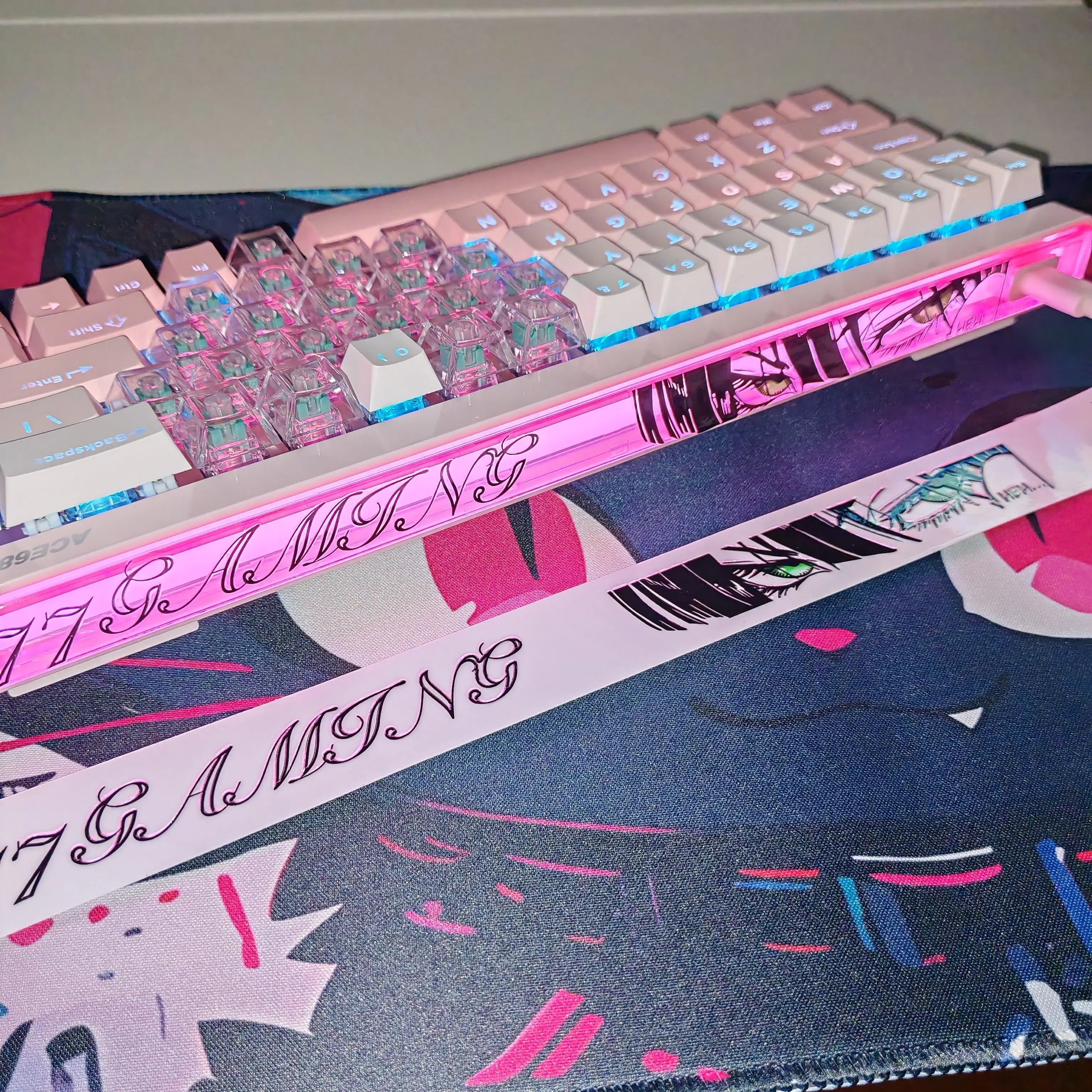 777 Gaming Keyboard Lightbox Sticker Lamp Shade Decorative Customized Sticker Cartoon Characters Cool Lights for Mchose Ace68air