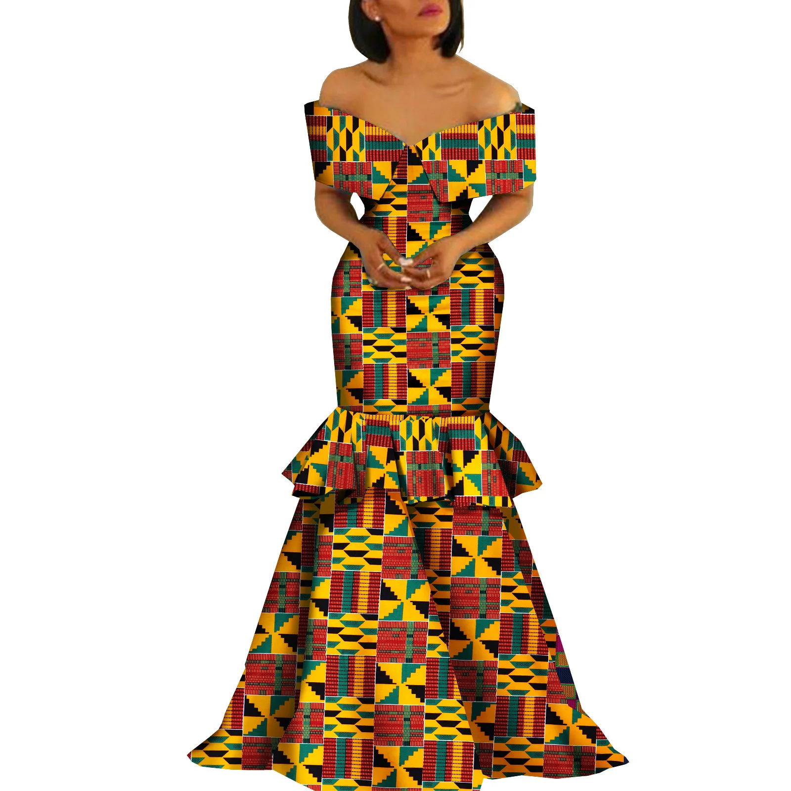 Afrikanisches Wachsdruckkleid für Frauen, Party, Hochzeitskleid, elegante afrikanische Kleidung für Frauen, Dashiki