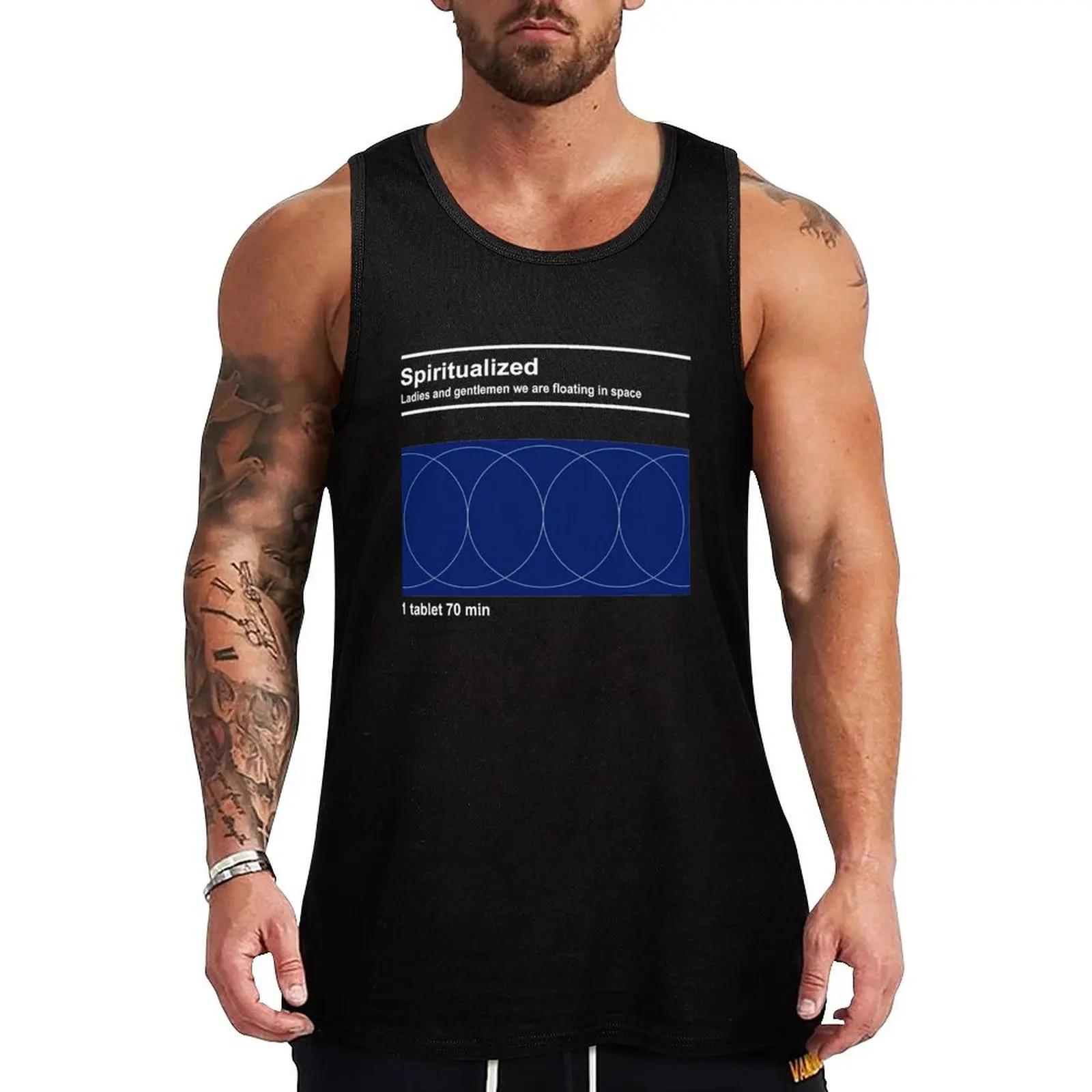 Spiritualized Tablet Tank Top T-shirt male Men's clothes luxury style